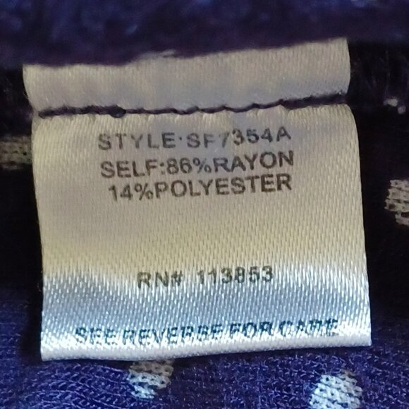 41 Hawthorn Polka Dot/Striped Open-Front Cardigan Size Medium - Picture 4 of 5